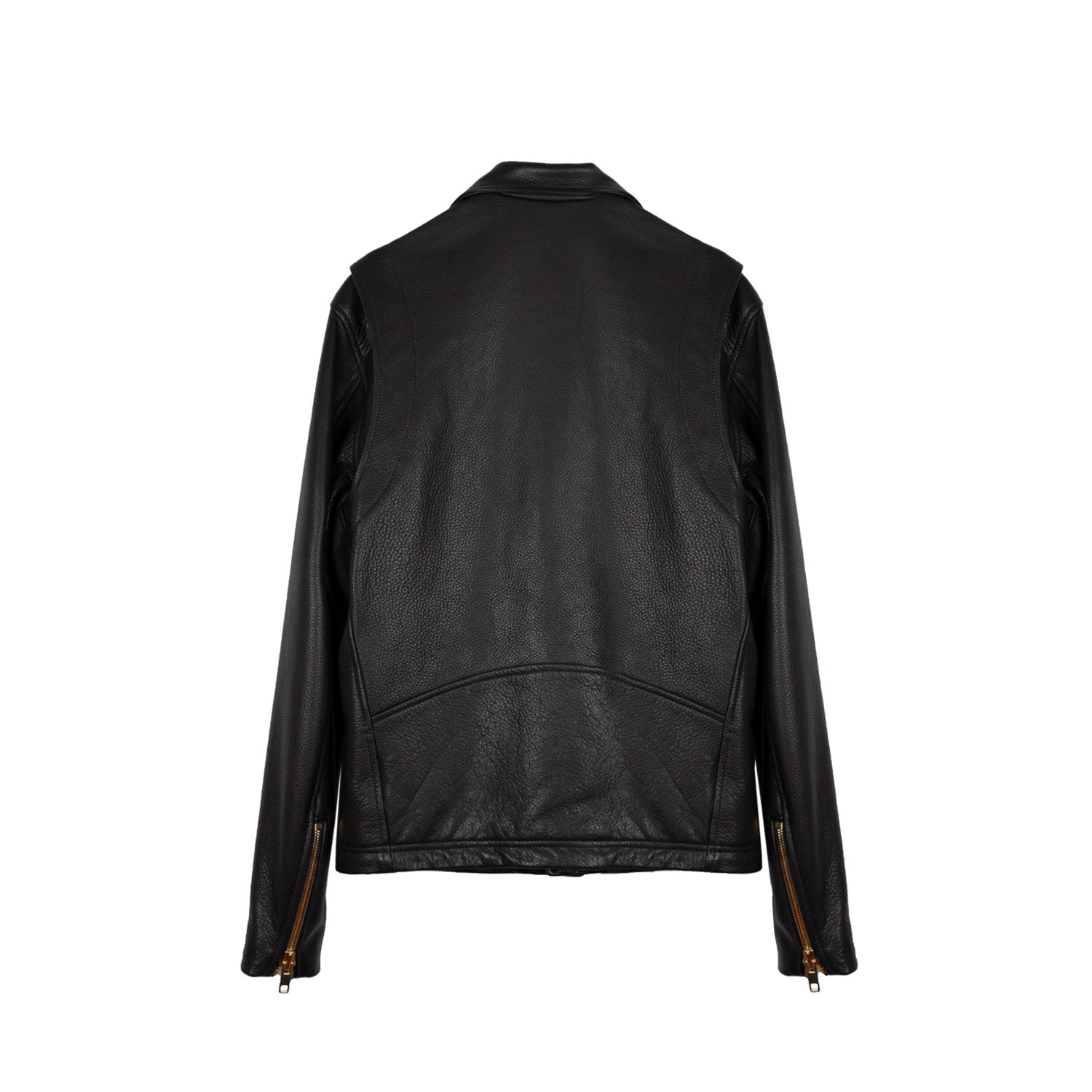 Lær Brand Classic Moto Jacket Black w/ Gold Hardware