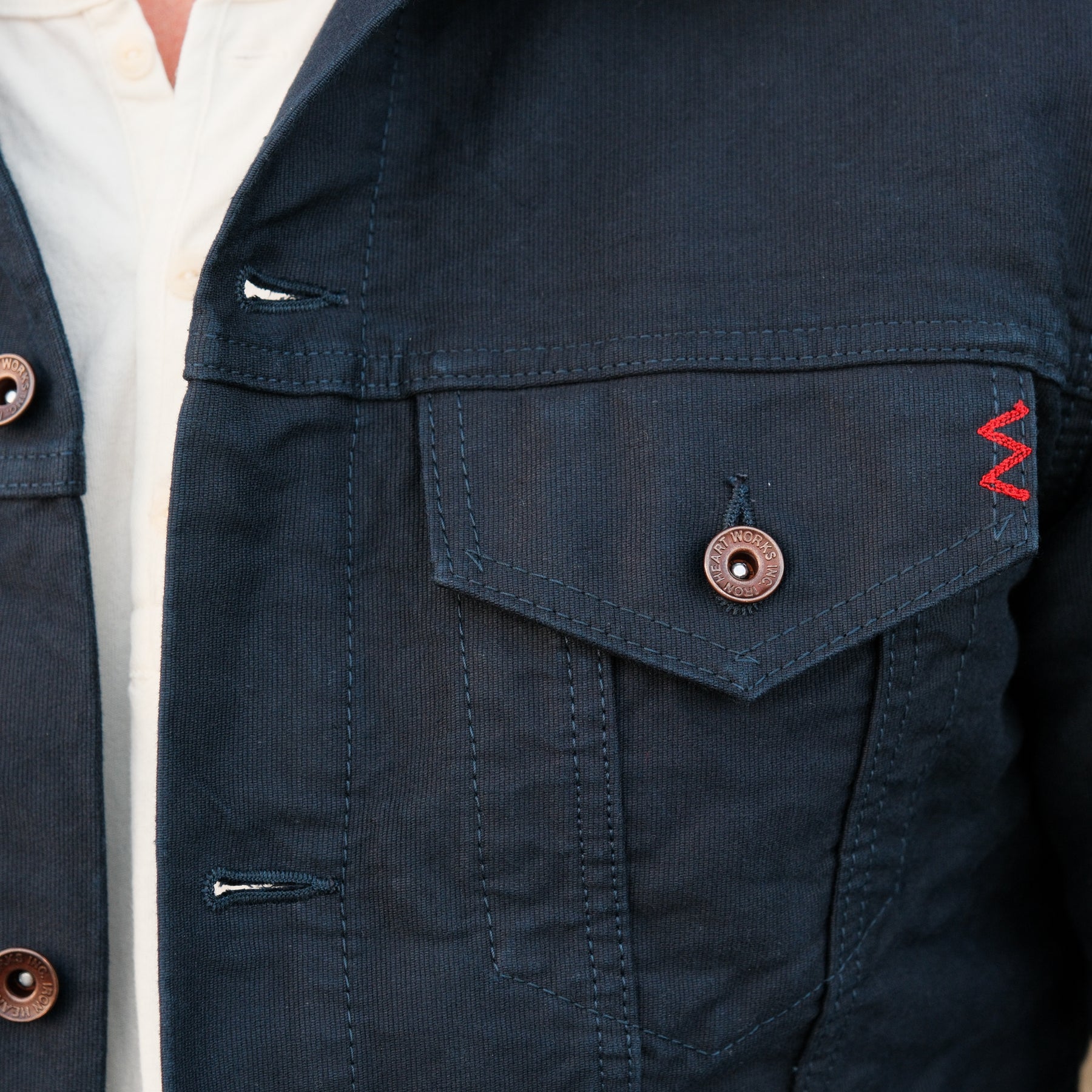 Iron Heart IHJ-121-IND 12oz Indigo Whipcord Modified Type III Indigo