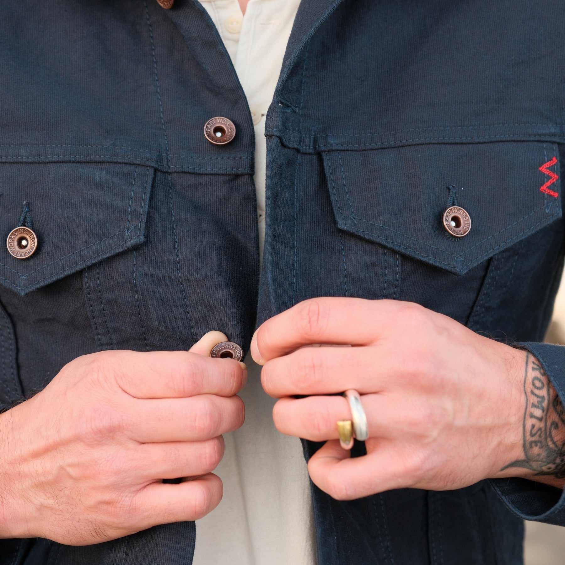 Iron Heart IHJ-121-IND 12oz Indigo Whipcord Modified Type III Indigo