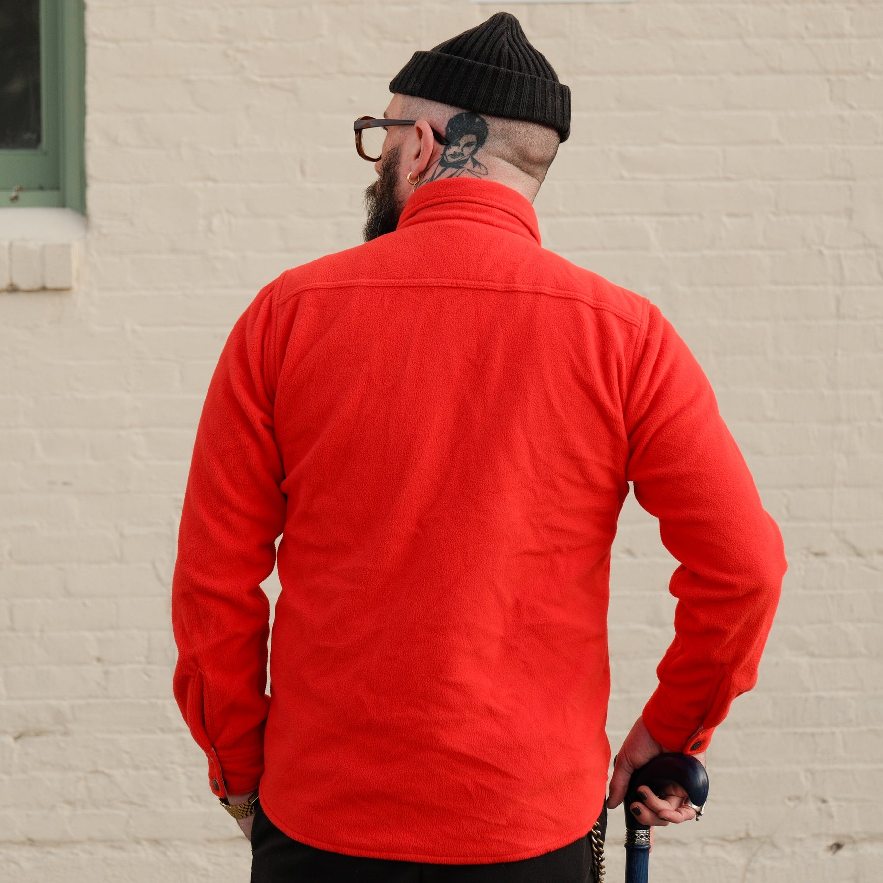 Iron Heart IHSH-287-RED Micro Fleece CPO Shirt Red