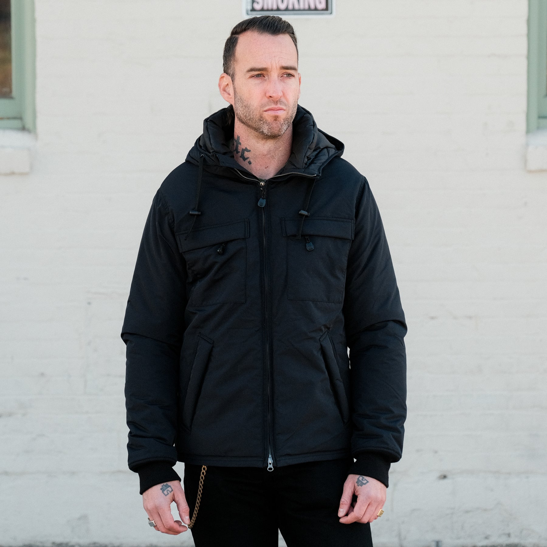 Iron Heart IHJ-102-BLK Primaloft Street Parka Black