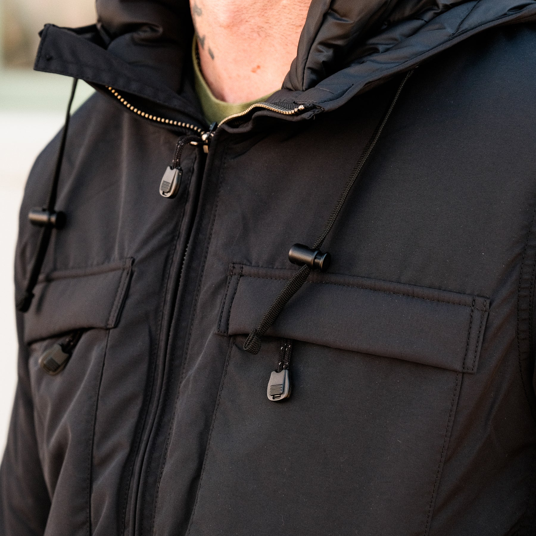 Iron Heart IHJ-102-BLK Primaloft Street Parka Black