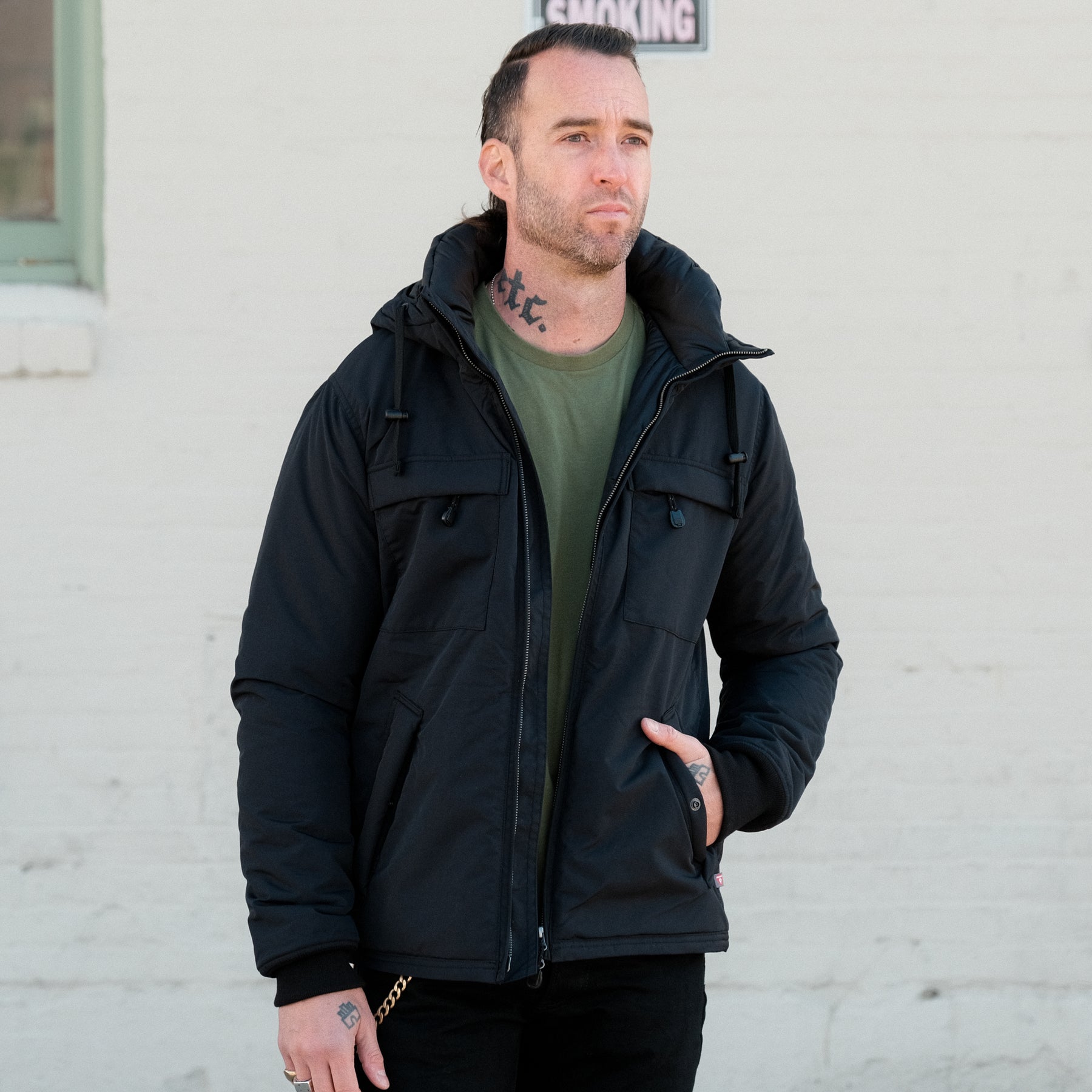 Iron Heart IHJ-102-BLK Primaloft Street Parka Black