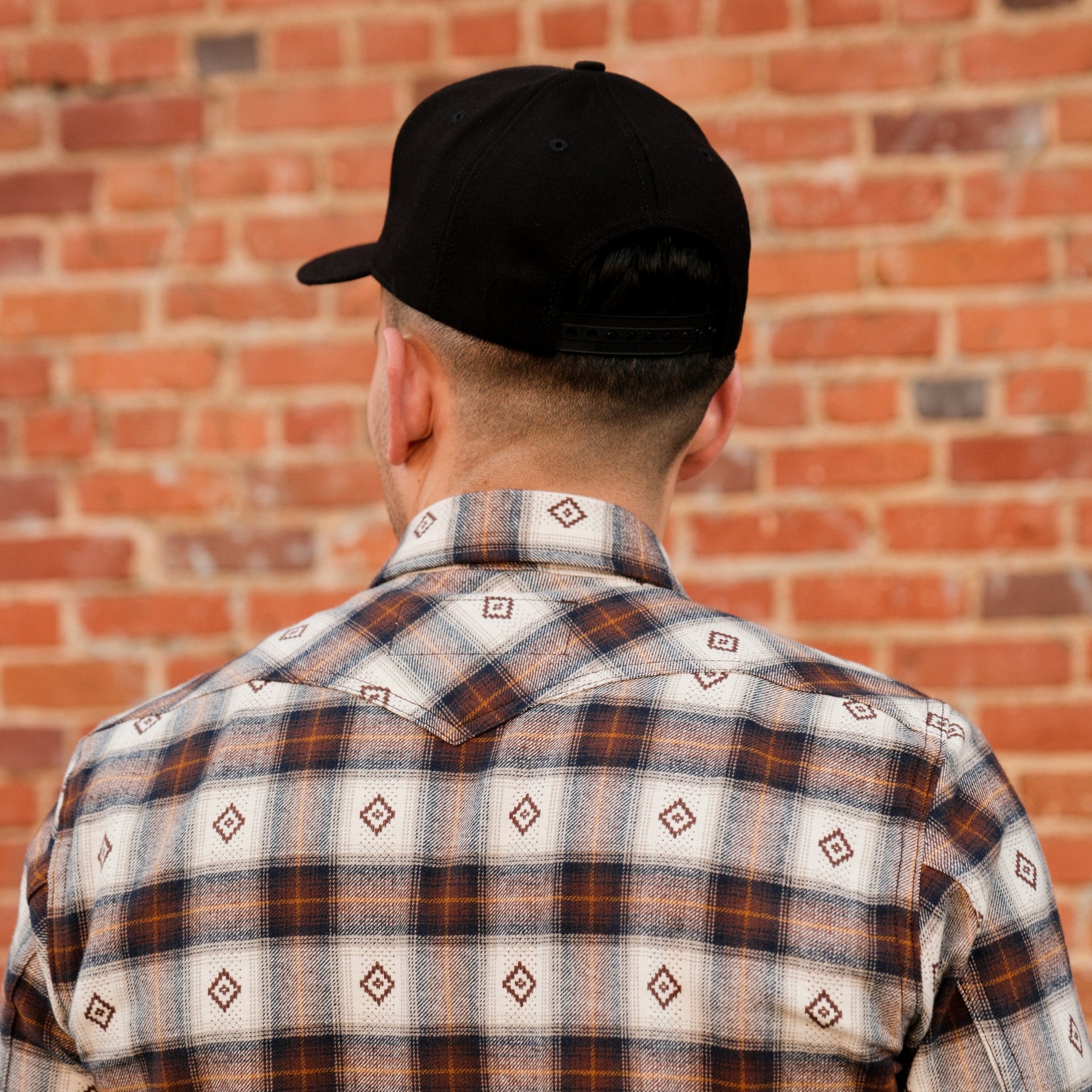 Rogue Territory Western Shirt Brown Diamond Plaid