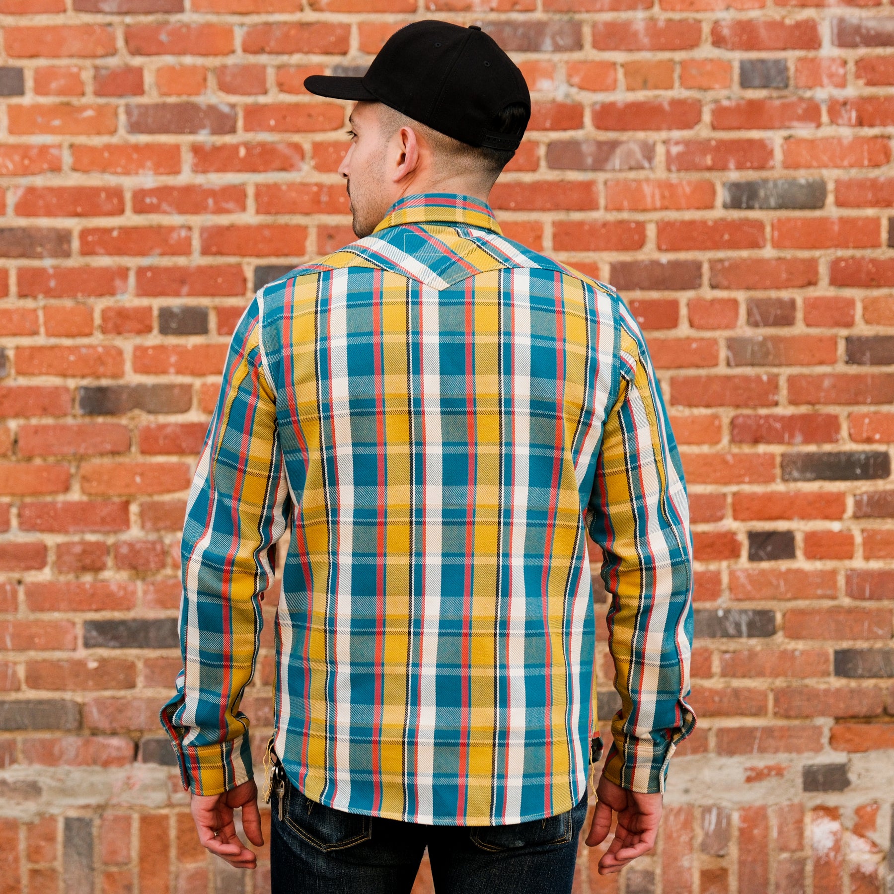 Rogue Territory Western Shirt Yellow Selvedge Plaid