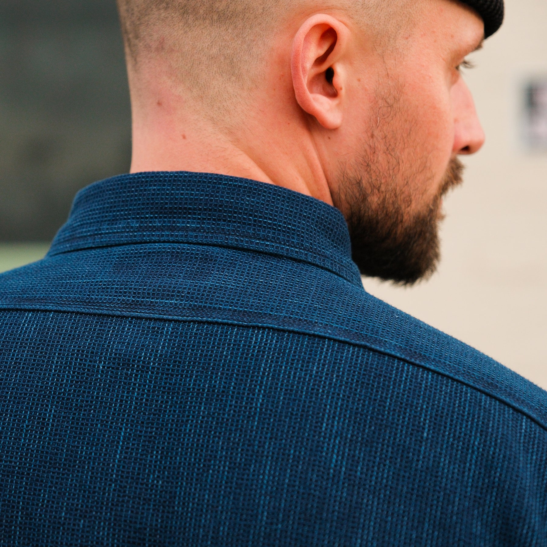 Iron Heart IHSH-96 Waffle Work Shirt Indigo