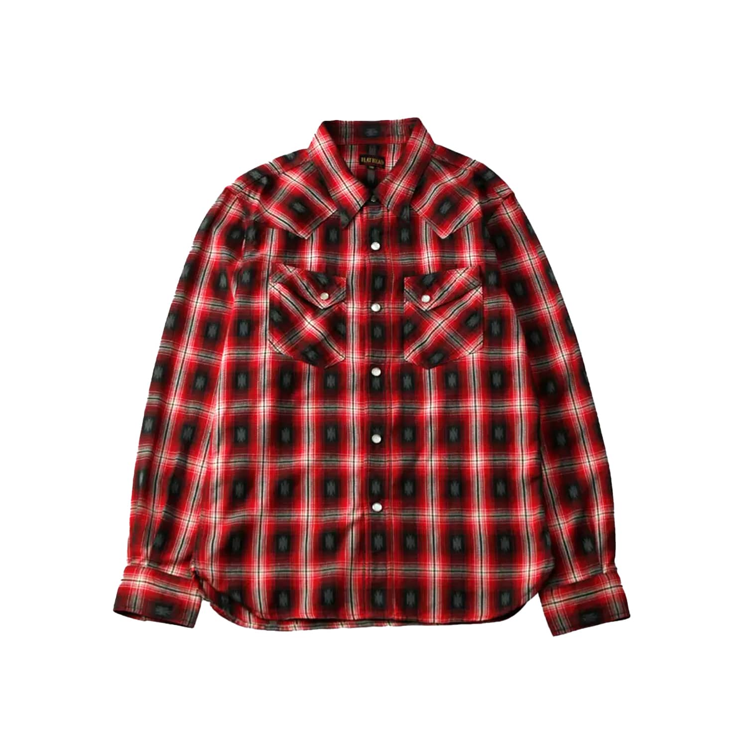 The Flat Head FN-SNW-004L Native Check Western Shirt Red