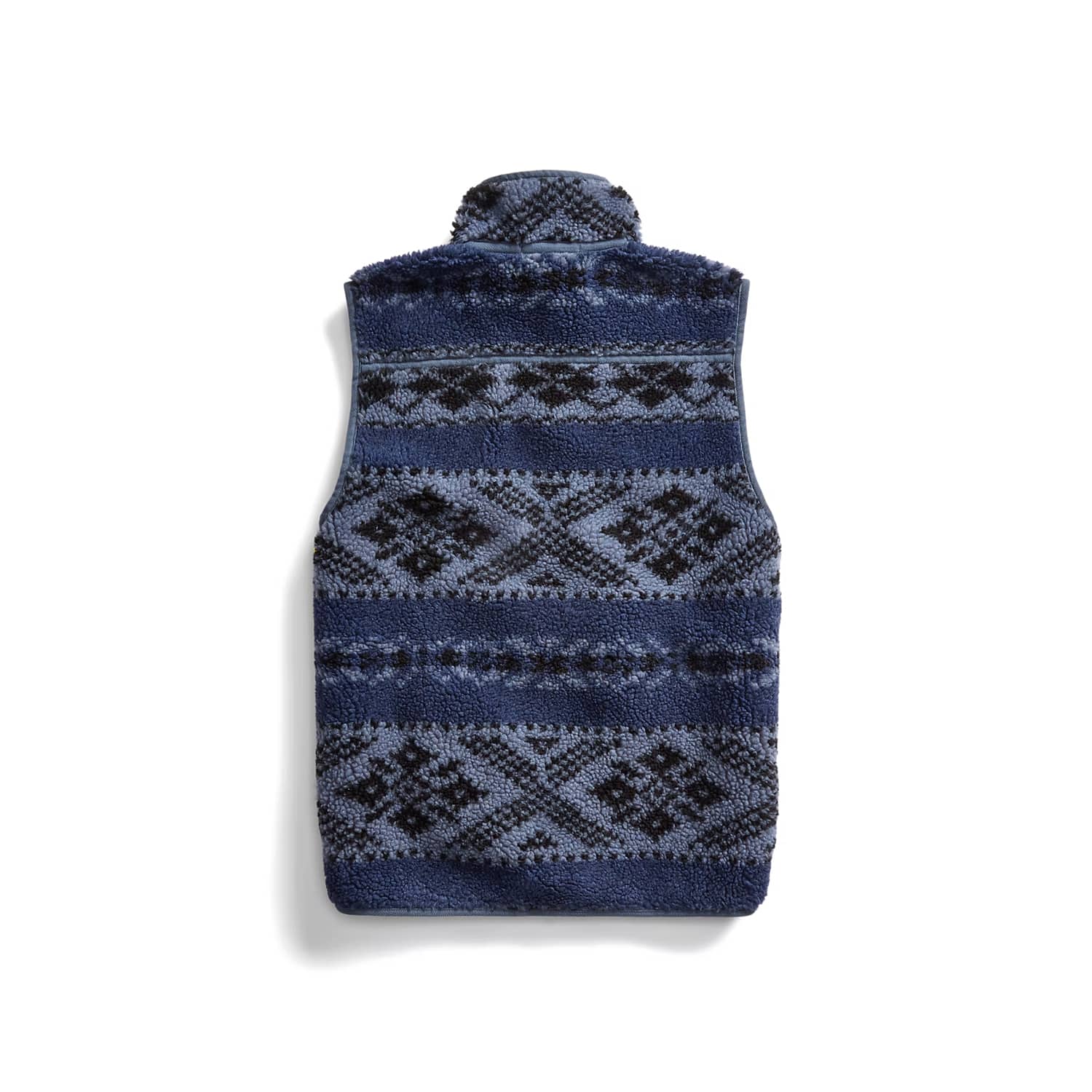 Fair Isle Pile Fleece Vest Blue/ Multi