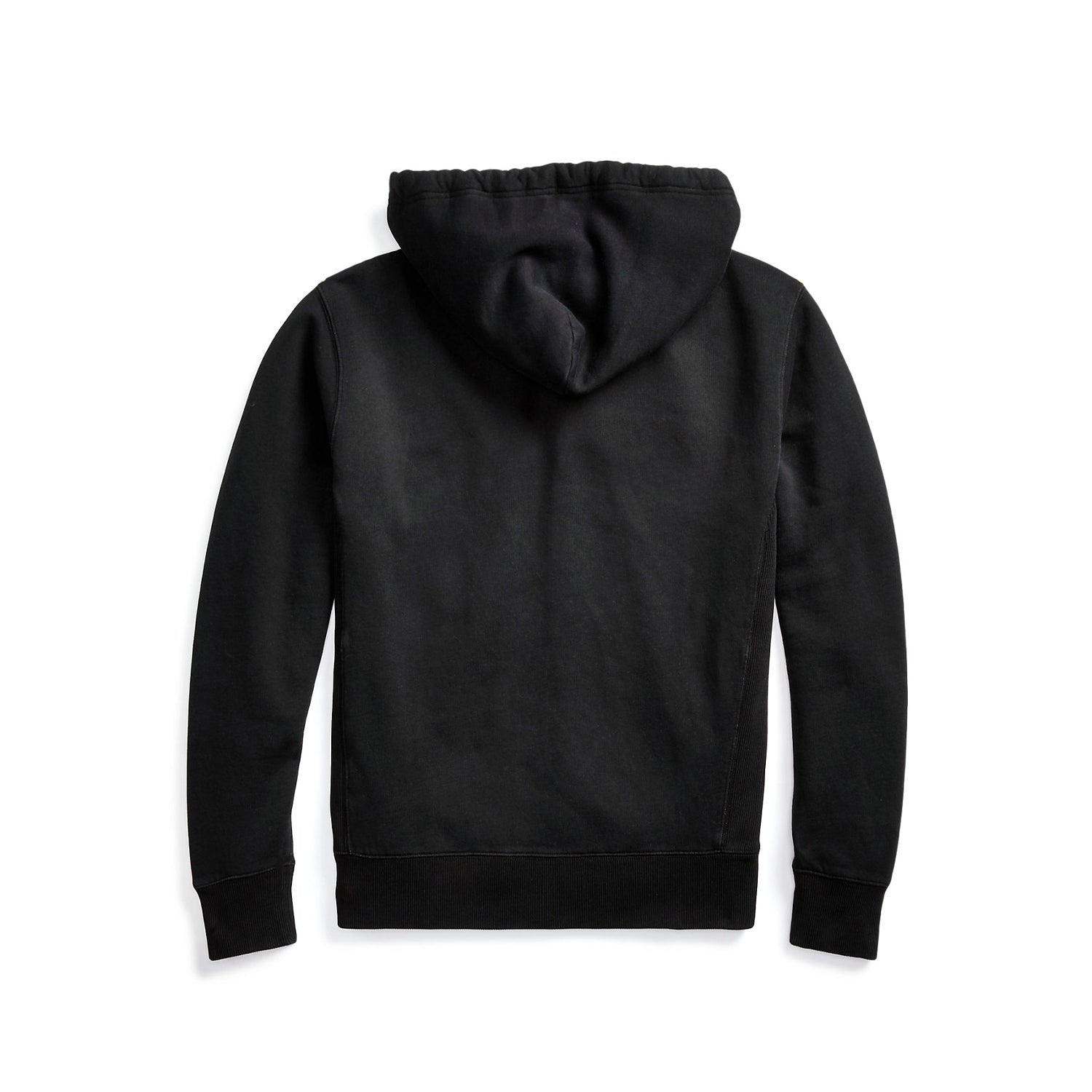 RRL Garment Dyed Fleece Hoodie Night Trader Black