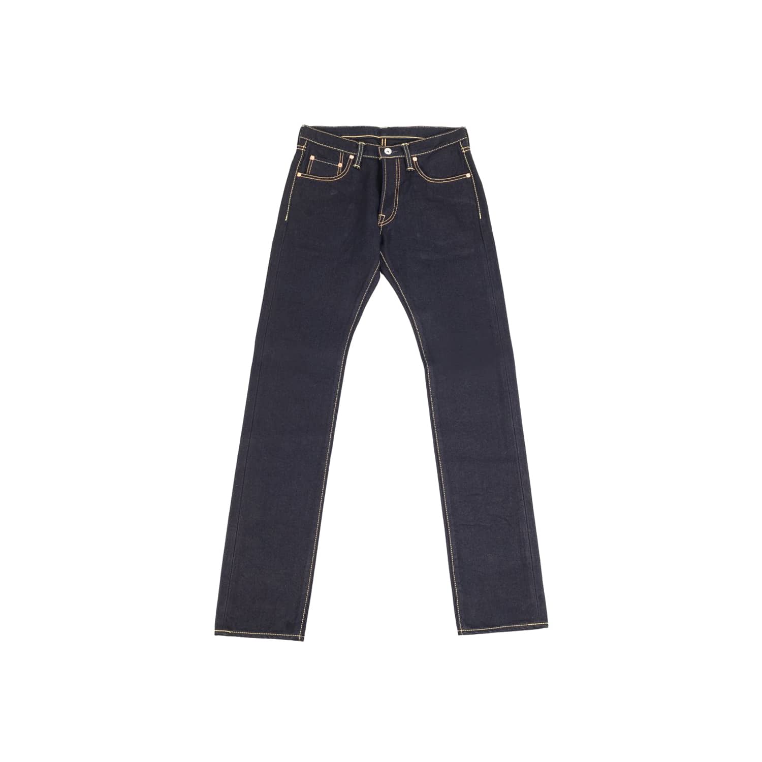 Iron Heart IH-777S-21ib 21oz Selvedge Denim Slim Tapered Jean Indigo/ Black