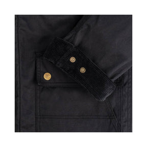 Iron Heart IHJ-114-BLK 7oz Oiled Cotton Chore Jacket Black FINAL SALE