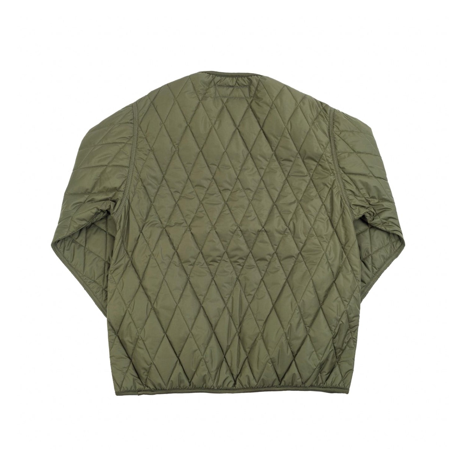 Iron Heart IHJ-118-OLV Collarless Lightweight Quilted Jacket Olive