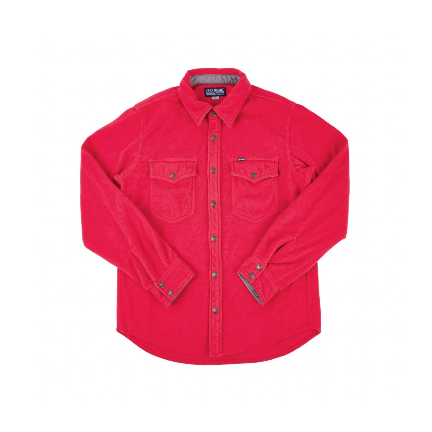 Iron Heart IHSH-287-RED Micro Fleece CPO Shirt Red