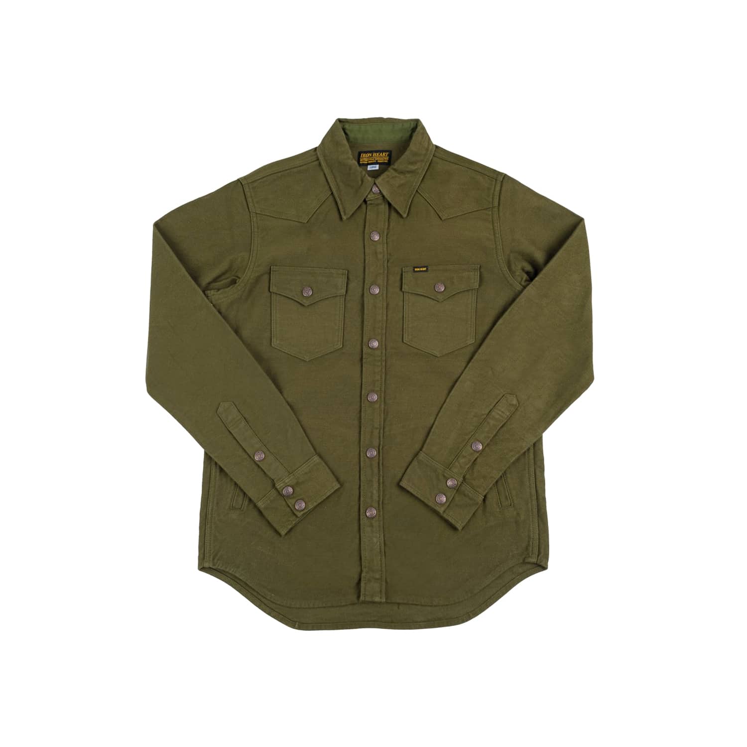 Iron Heart IHSH-331-ODG 12oz Moleskin CPO Shirt Olive