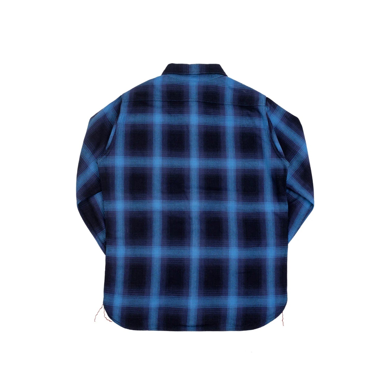 Iron Heart IHSH-349-IND 9oz Selvedge Ombré Check Work Shirt Indigo