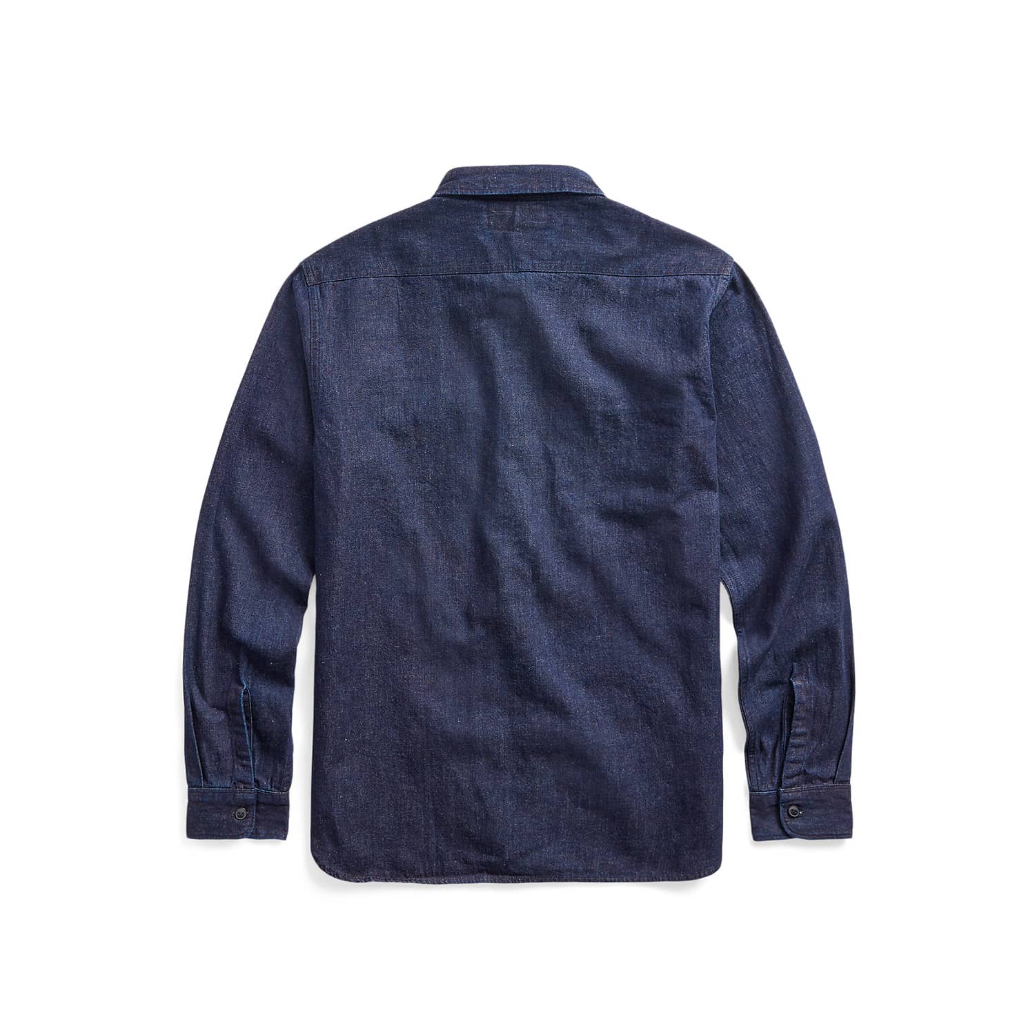 RRL Indigo-Cotton Linen Denim Workshirt Rinse Wash