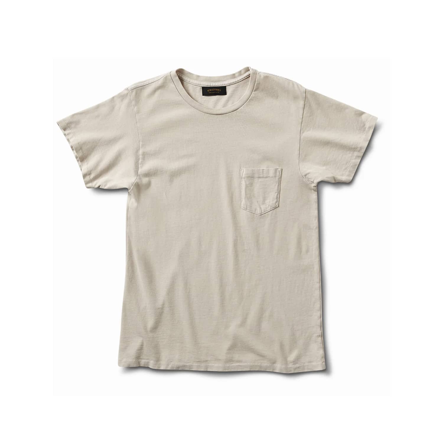 Schaeffer's Garment Hotel Ringspun Pocket Tee Parchment Grey