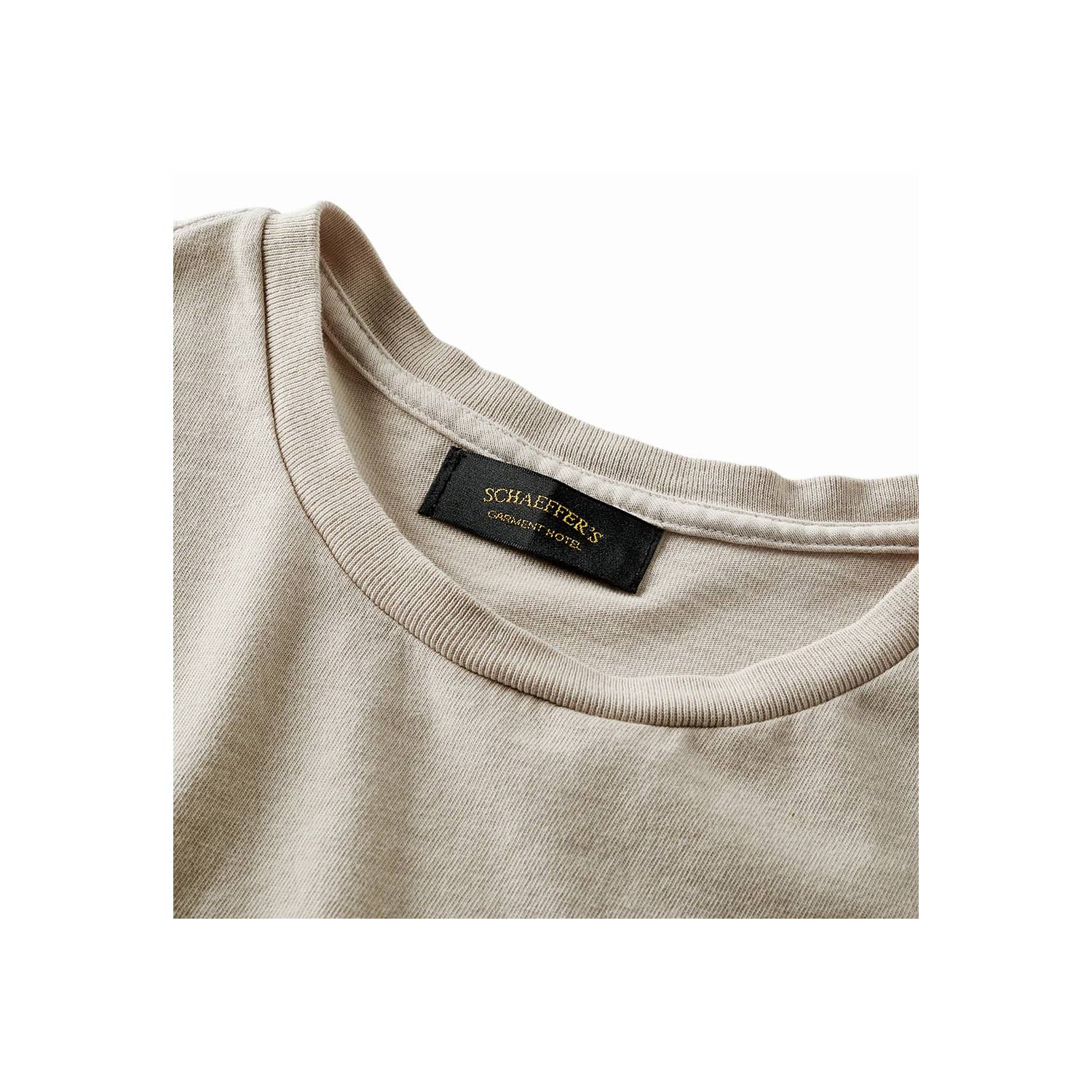 Schaeffer's Garment Hotel Ringspun Pocket Tee Parchment Grey