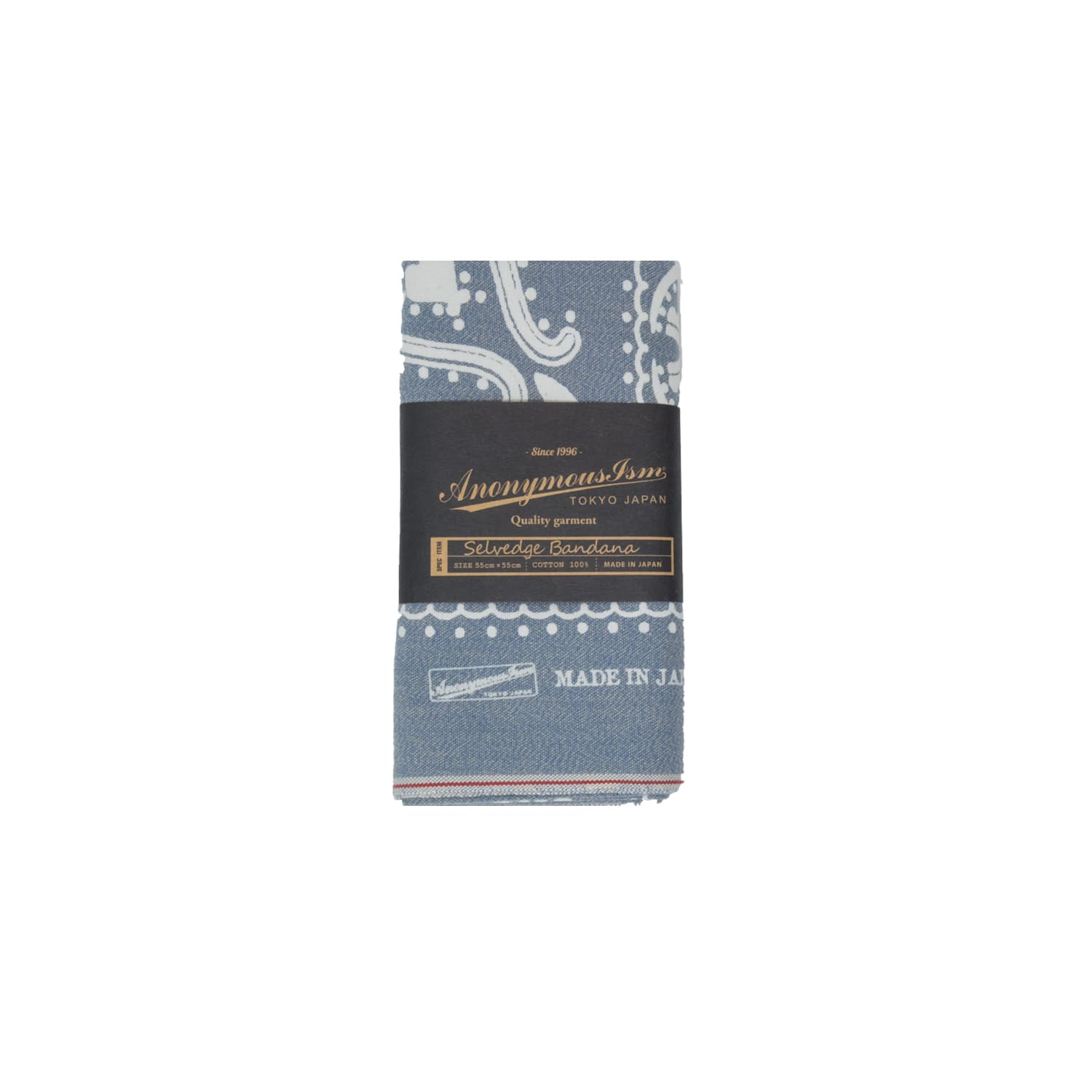 Anonymous Ism Selvedge Denim Bandana Light Indigo