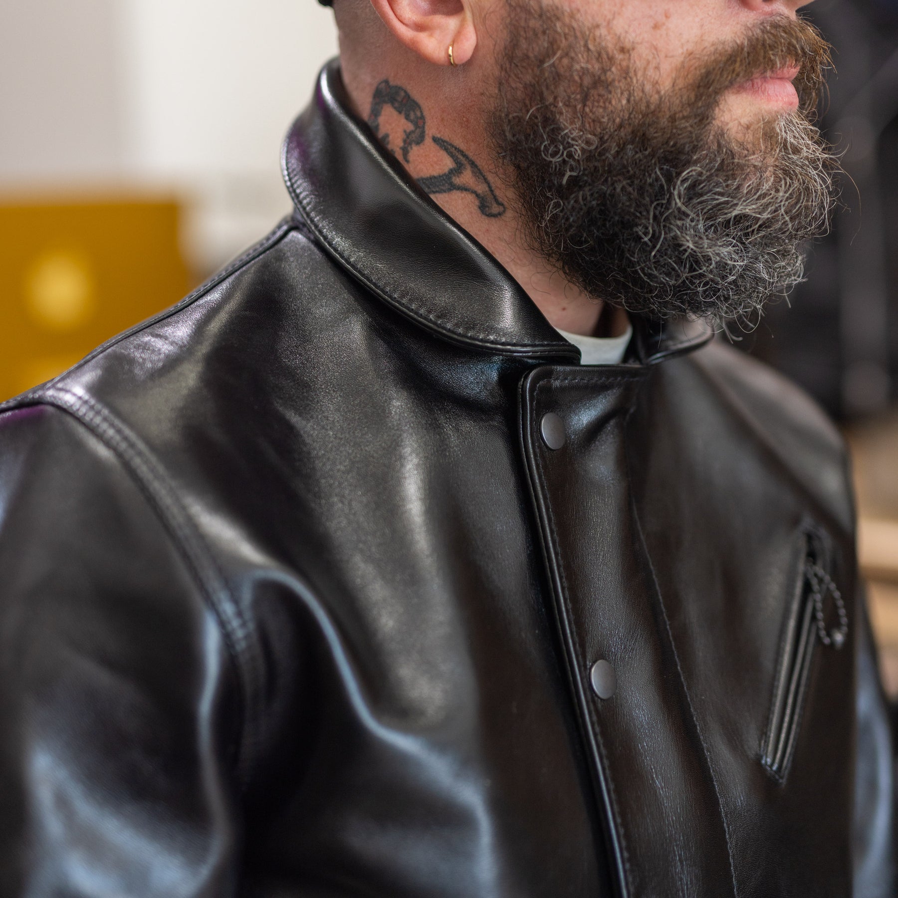 Y'2 Leather x Snake Oil Provisions Horsehide N-1 Rider Jacket Black PRE-ORDER DEPOSIT