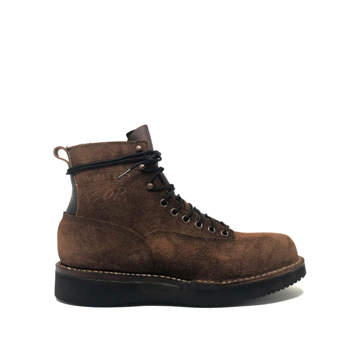 White's Boots x Snake Oil Provisions Big Shooter Brown Roughout