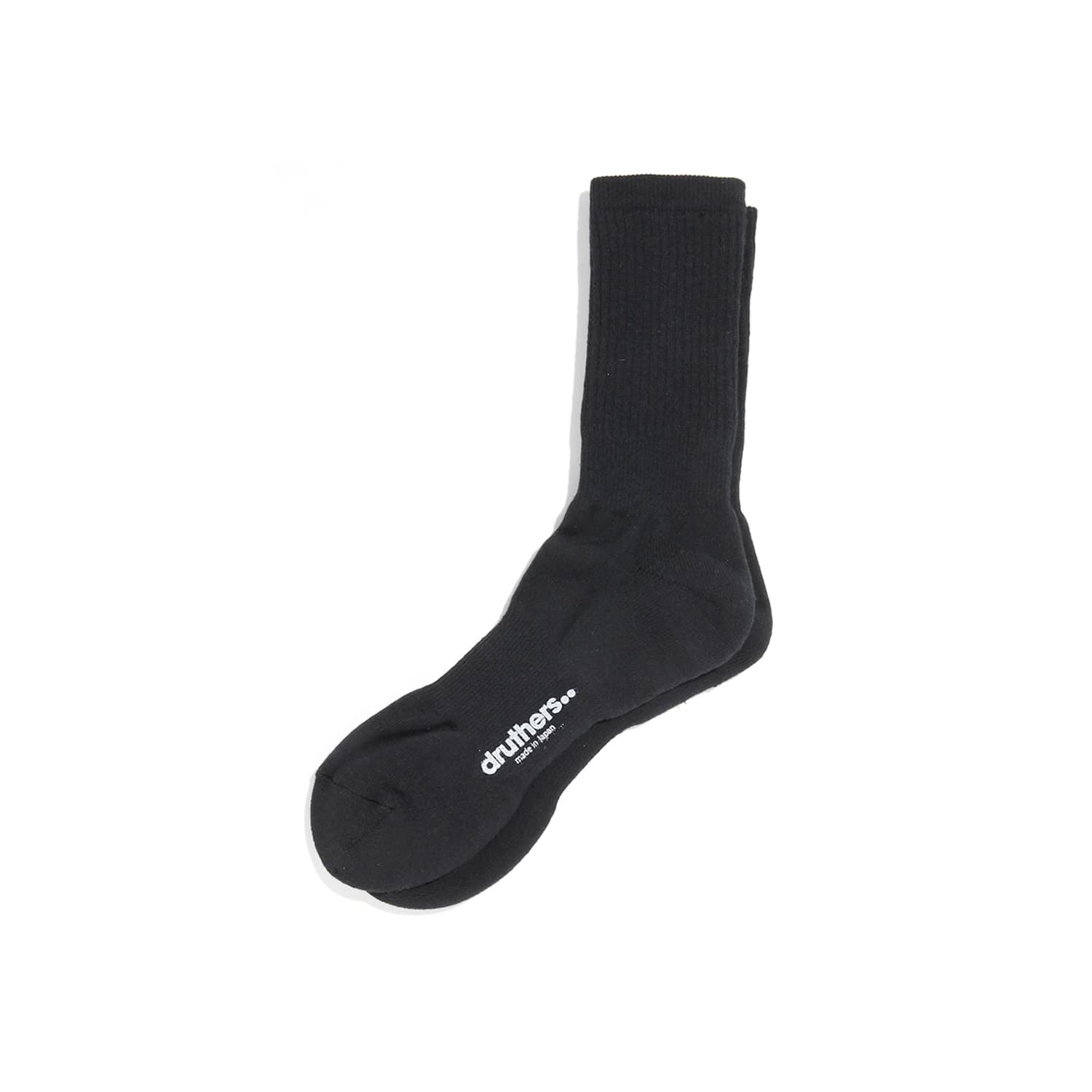 Druthers Organic Cotton Everyday Crew Sock Black
