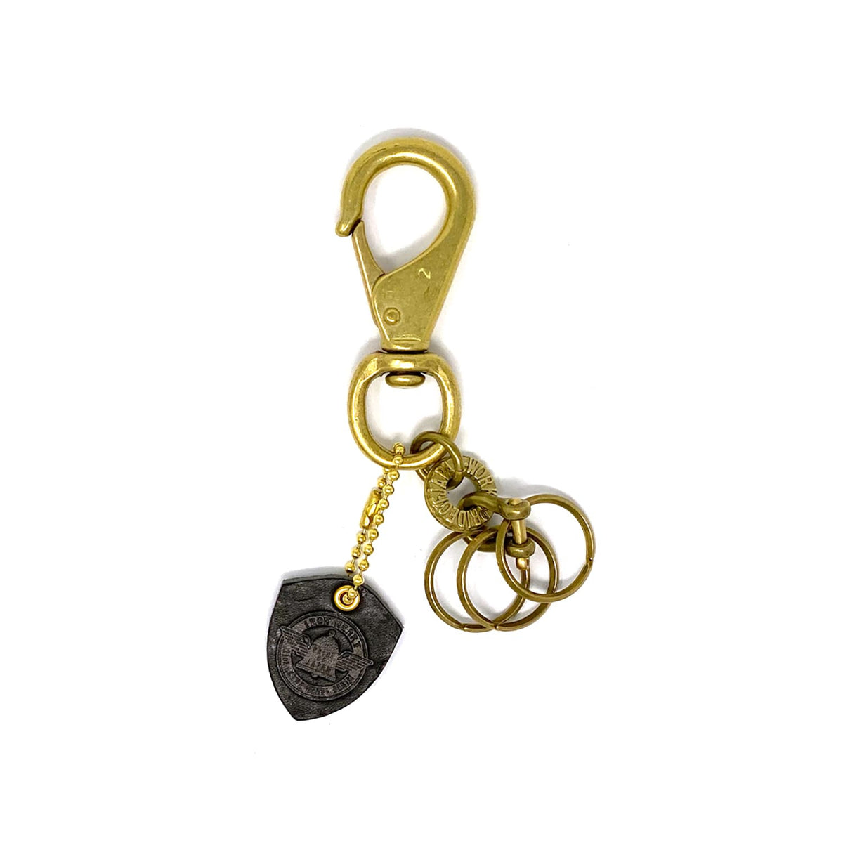 Iron Heart Brass Key Ring Black
