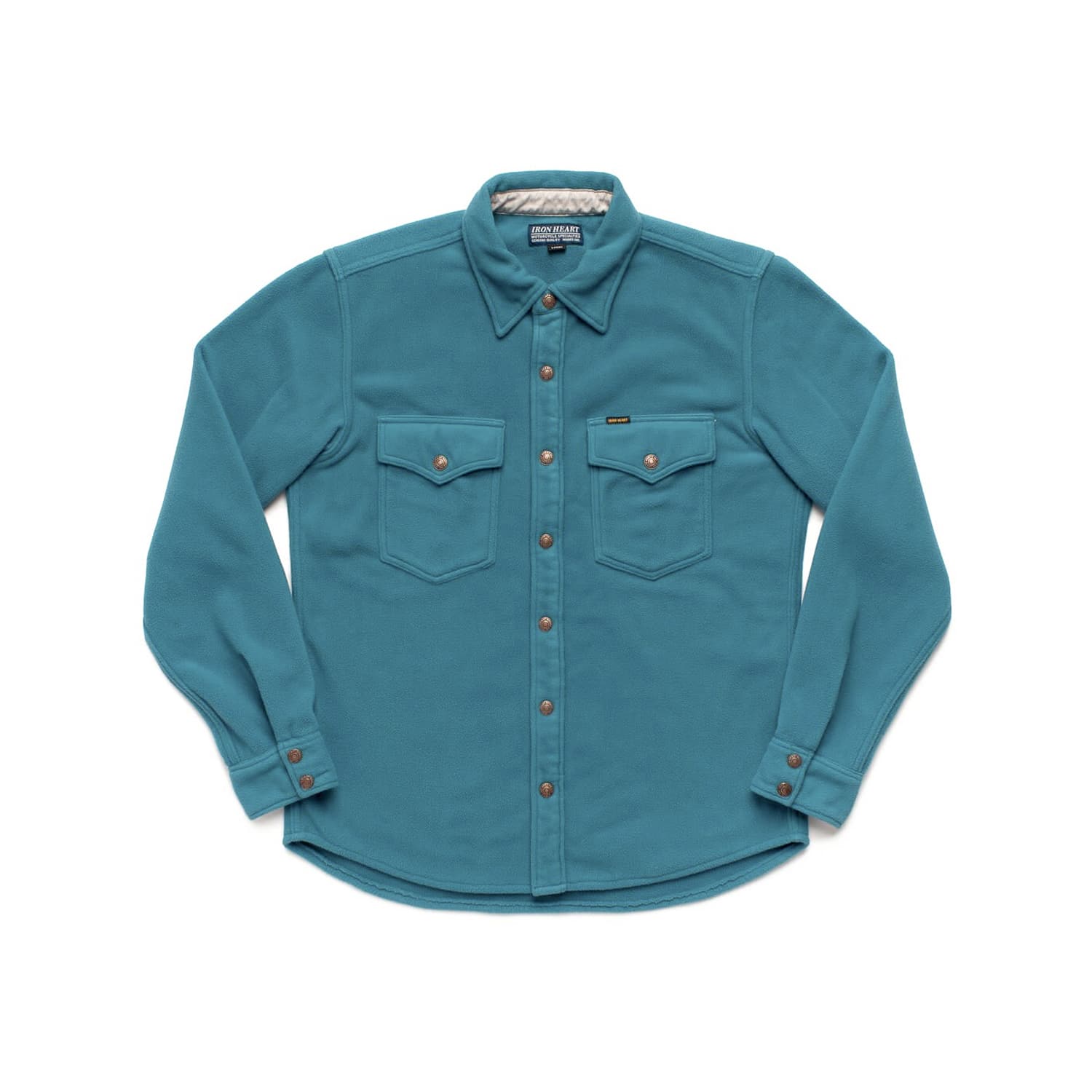 Iron Heart IHSH-287-TUR Microfleece CPO Shirt Turquoise FINAL SALE