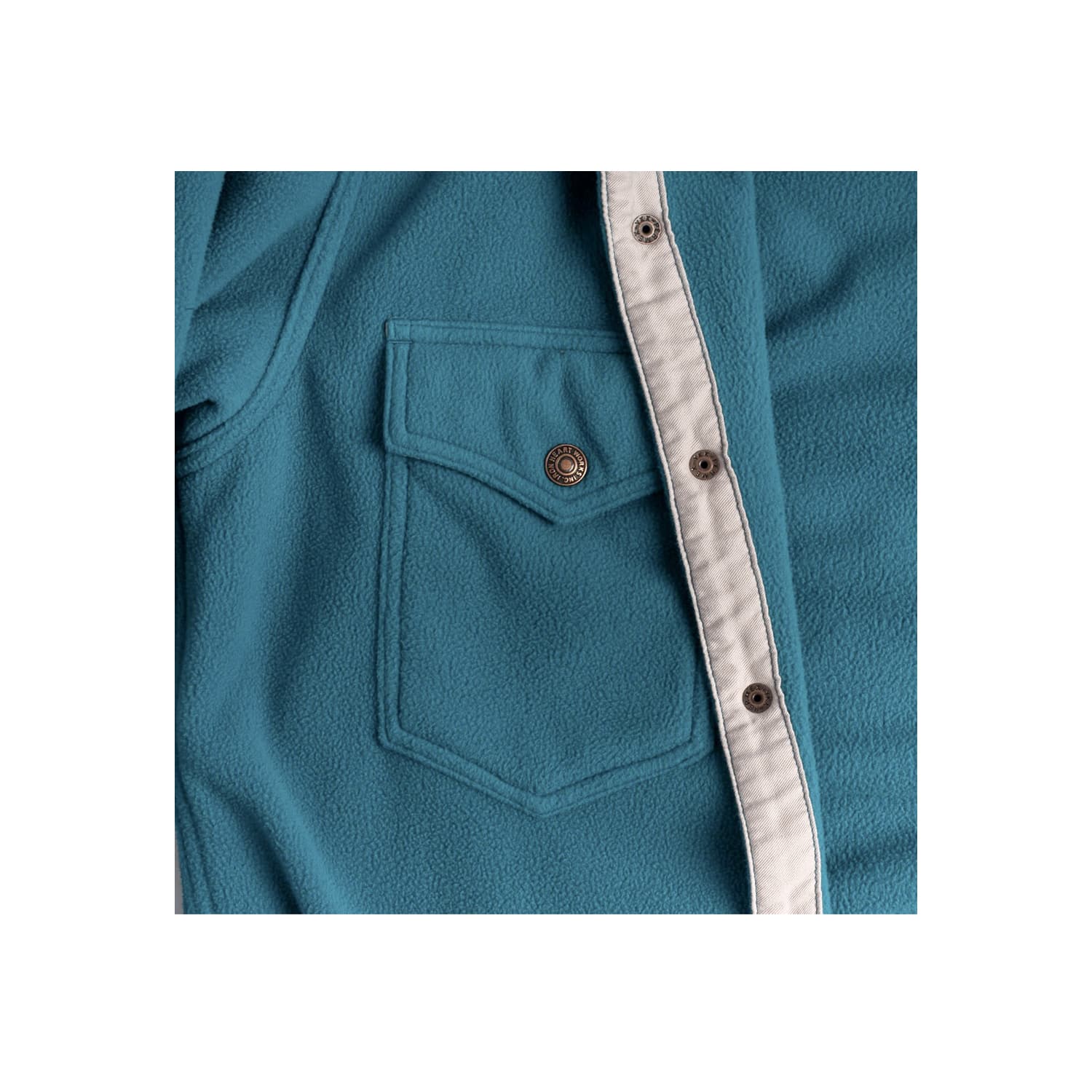 Iron Heart IHSH-287-TUR Microfleece CPO Shirt Turquoise