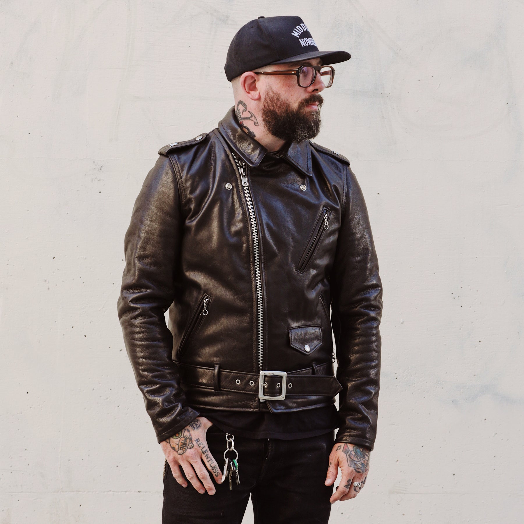 Schott NYC 519 Waxy Natural Cowhide 50's Perfecto