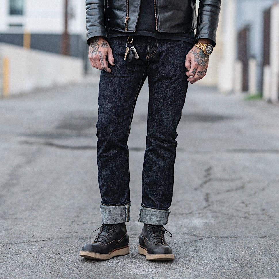 Iron Heart IH-666S-SLB Slim Straight Denim