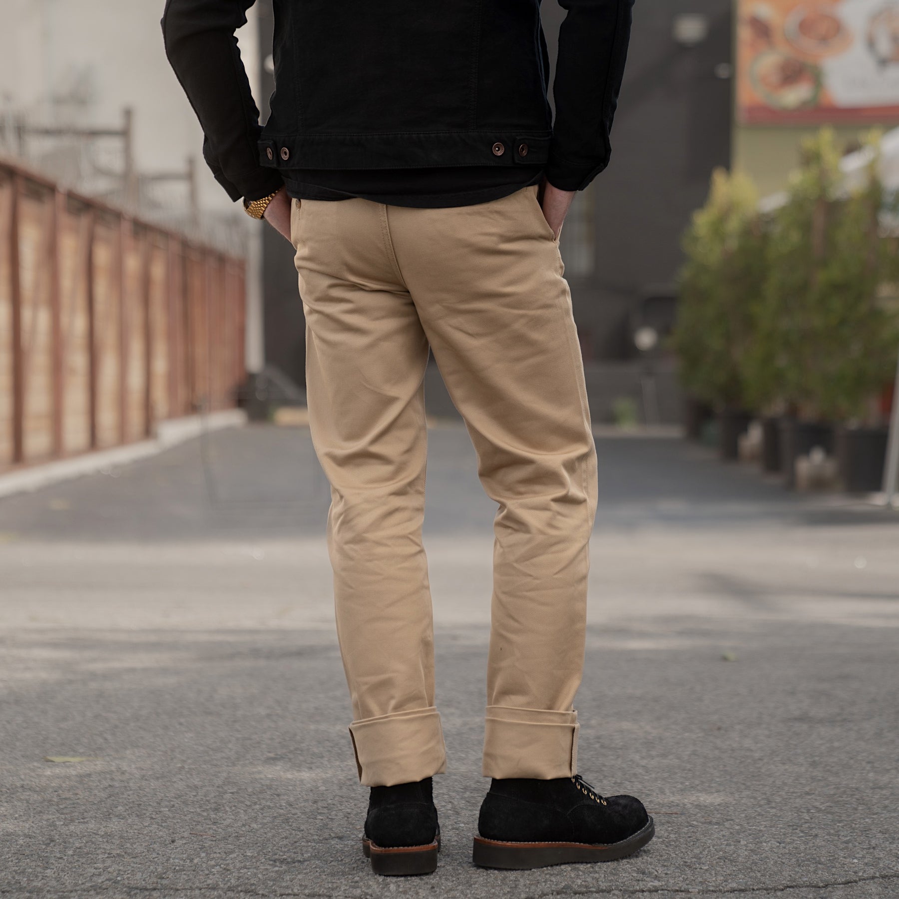Iron Heart IH-730-KHA Heavy Cotton Regular Fit Chinos Khaki