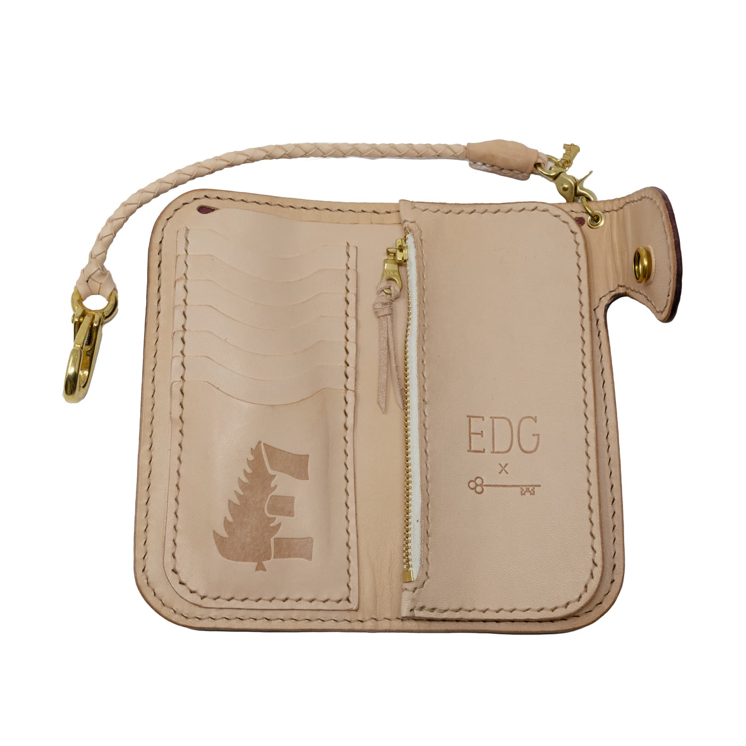 Ewing Dry Goods EDG x SOP Gentleman's Trucker Burgundy "Graffiti" Vegetable Tan