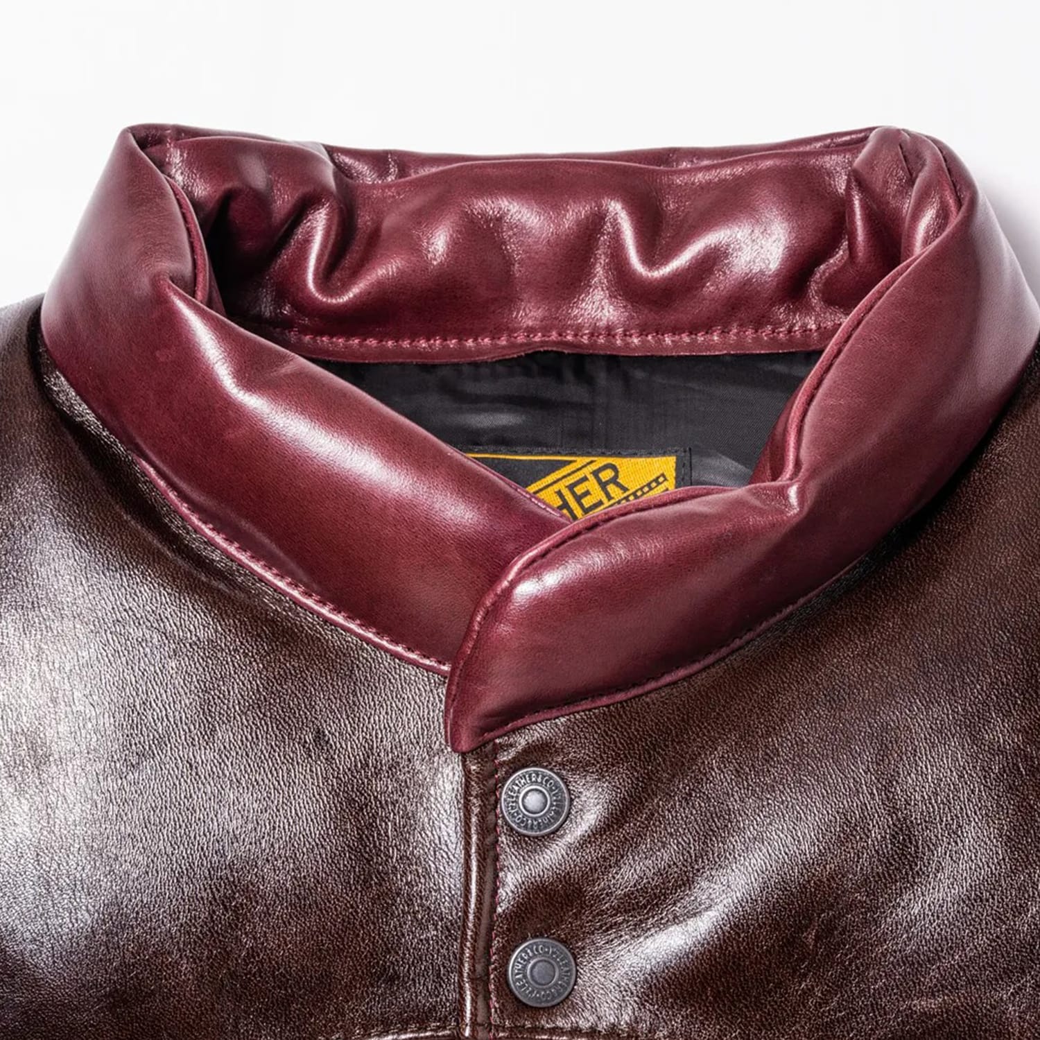 Y'2 Leather OV-01 Oil Soft Horse x Aniline Horse Down Vest Cherry