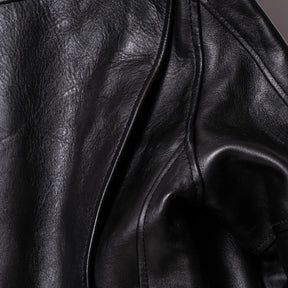 Y'2 Leather ITR-55  Iron Tanned Horse D-Pocket Double Breasted Riders Black