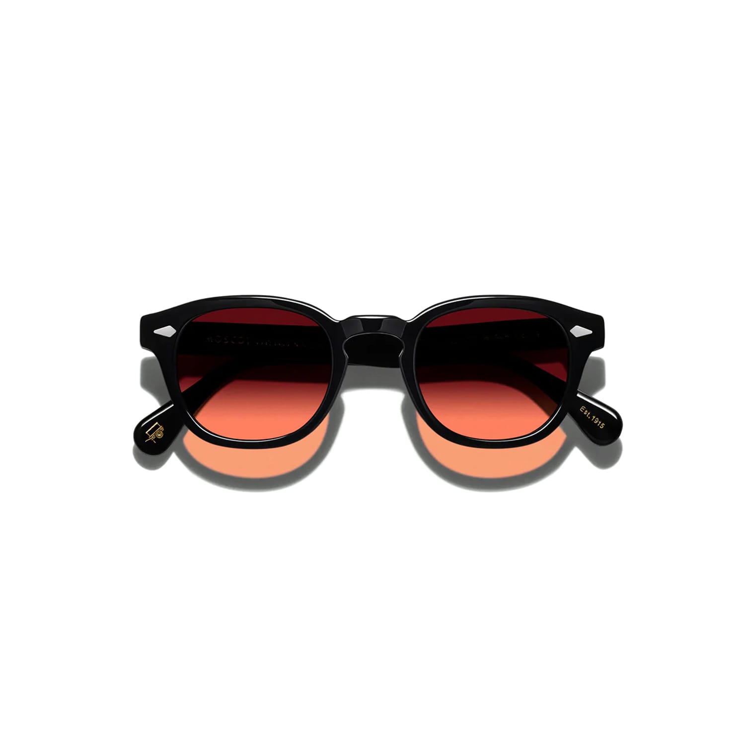 MOSCOT Lemtosh Black with Custom Made Tints Cabernet