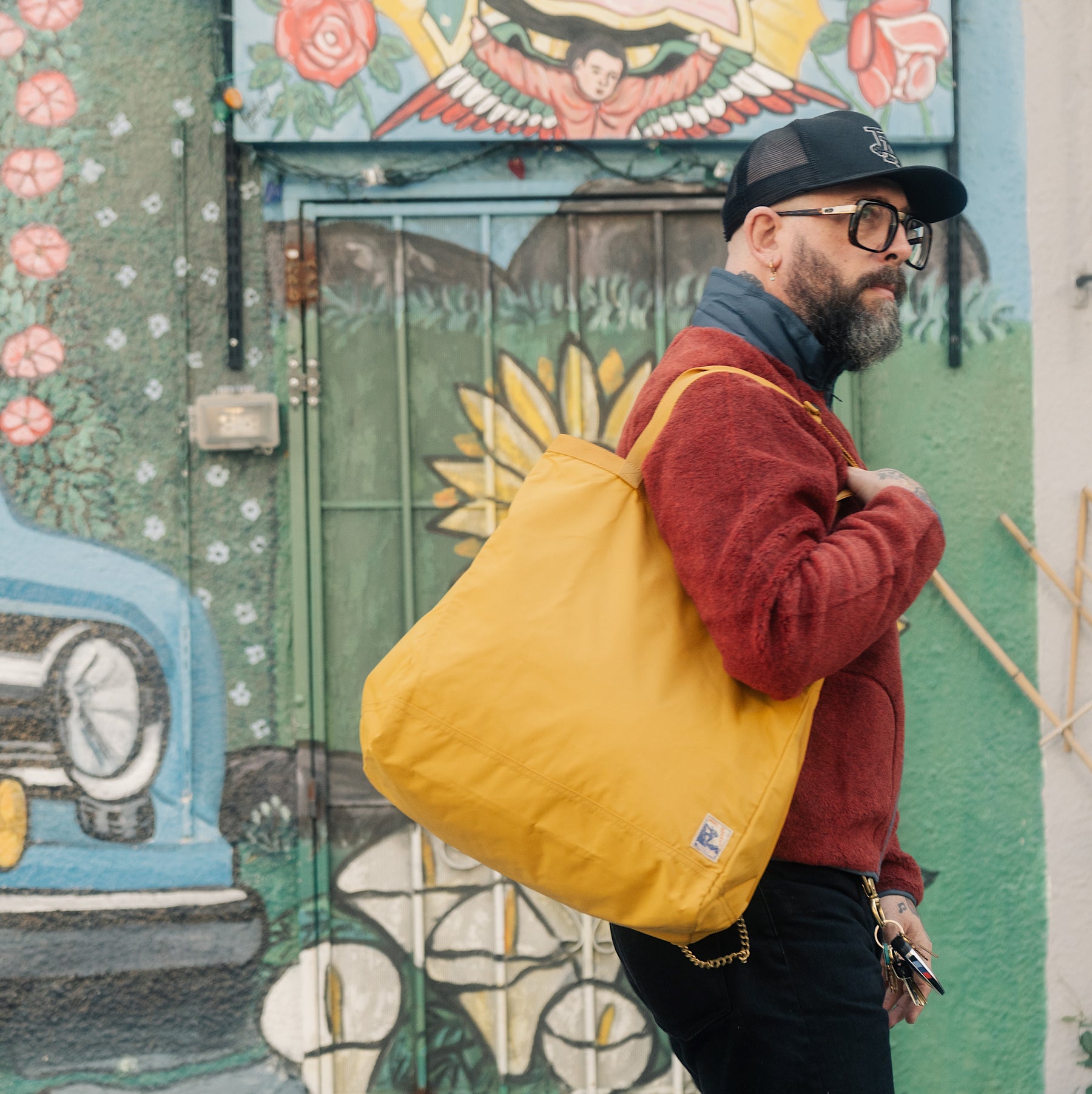 RRL Nylon Packable Tote Golden Yellow