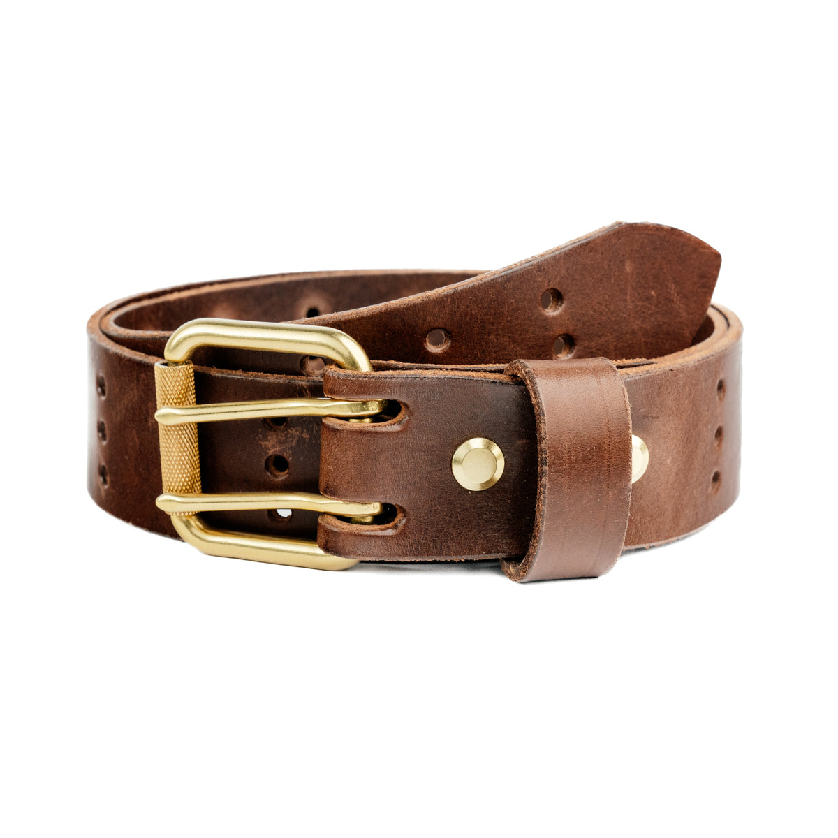 The Black Acre Scoundrel Dual Prong Belt Brown
