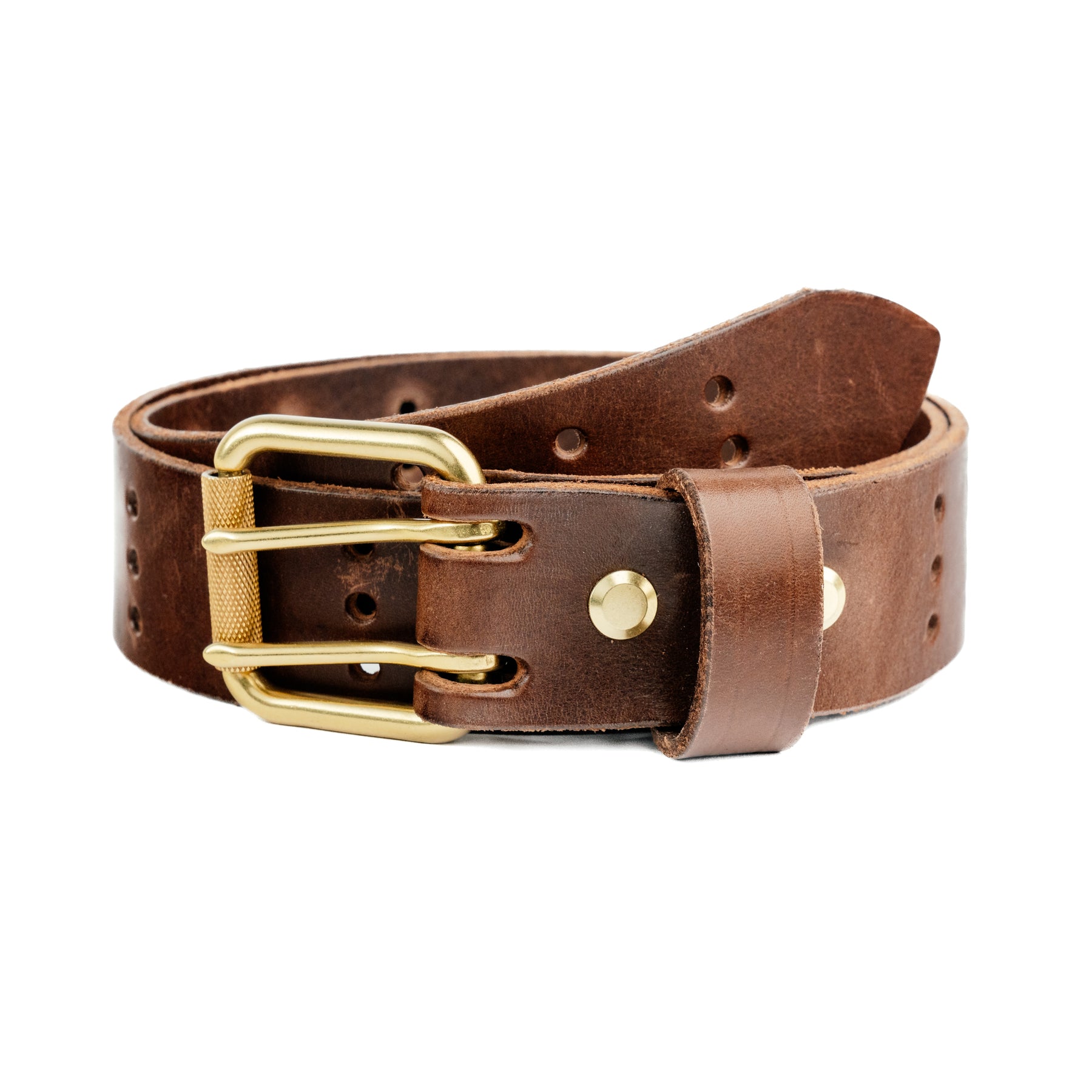 The Black Acre Scoundrel Dual Prong Belt Brown