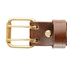 The Black Acre Scoundrel Dual Prong Belt Brown