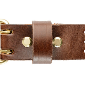 The Black Acre Scoundrel Dual Prong Belt Brown