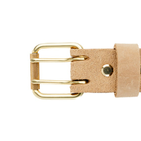 The Black Acre x Snake Oil Provisions Scoundrel Dual Prong Belt Sand Suede
