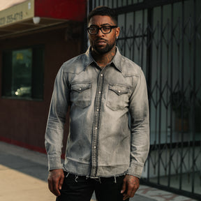 Full Count 4894HW Denim Western Shirt Hand Wash "Looks That Kill" Black