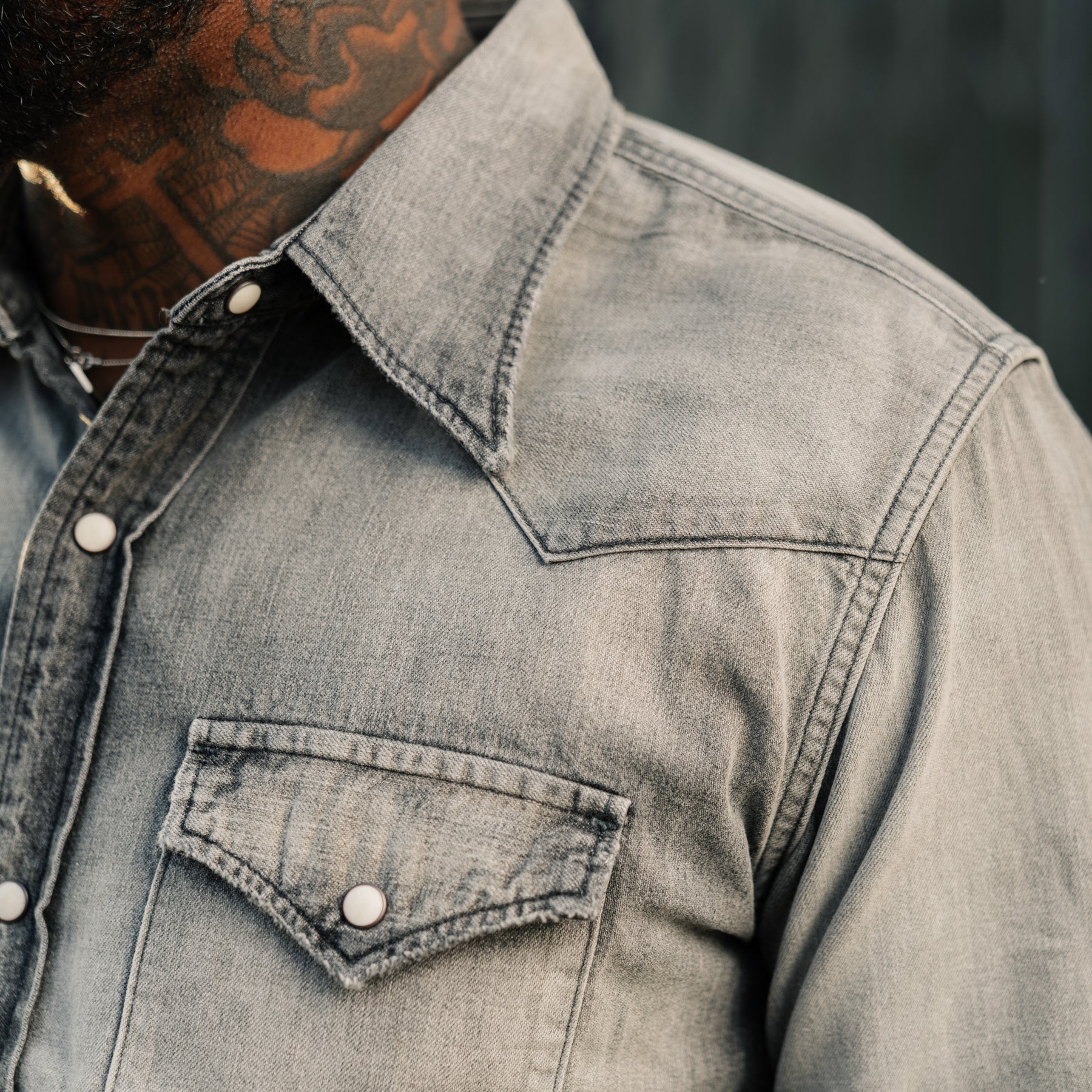 Full Count 4894HW Denim Western Shirt Hand Wash "Looks That Kill" Black