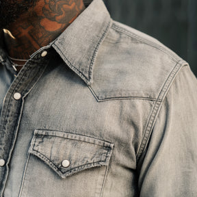 Full Count 4894HW Denim Western Shirt Hand Wash "Looks That Kill" Black