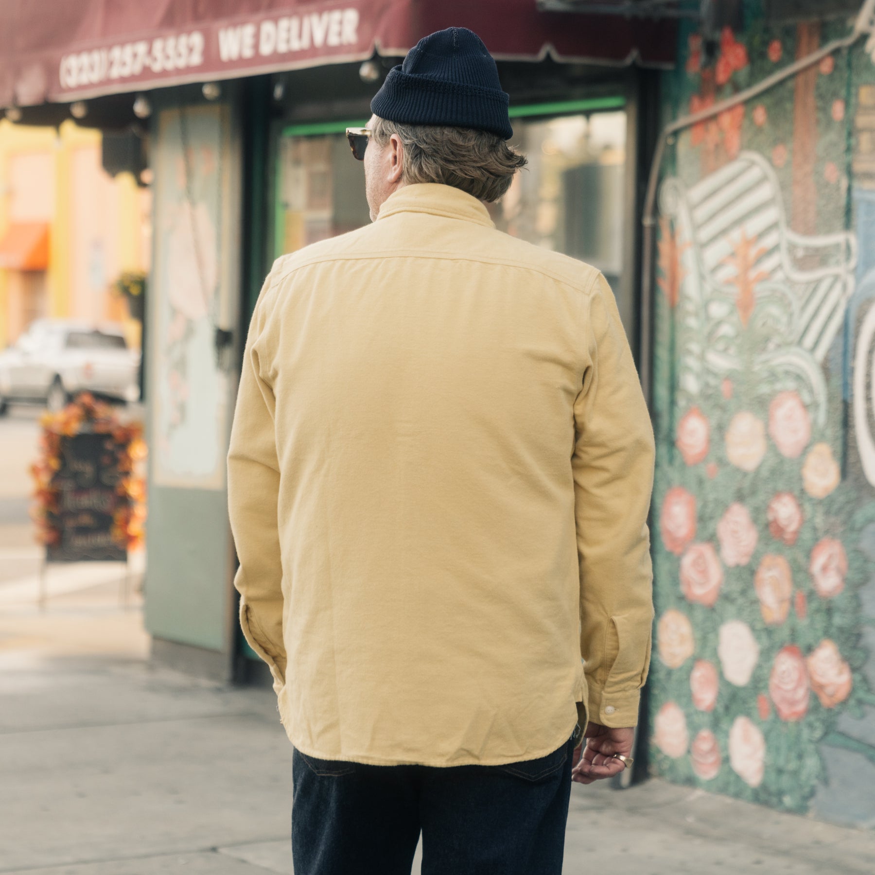 RRL Brushed Chamois Work Shirt Vintage Yellow