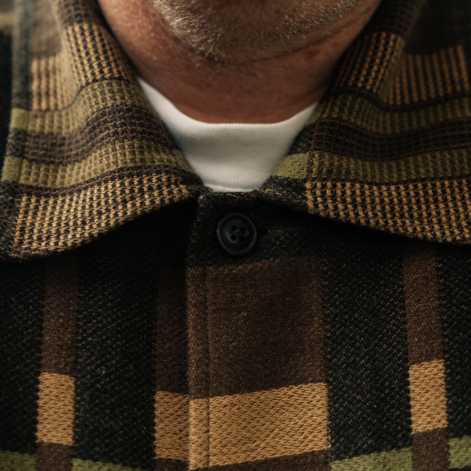 RRL Patterned Jacquard Overshirt Brown Multi