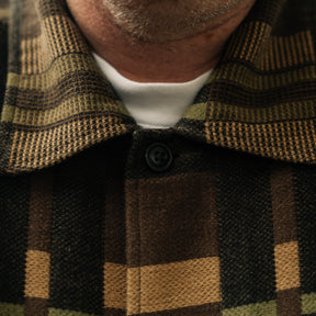 RRL Patterned Jacquard Overshirt Brown Multi