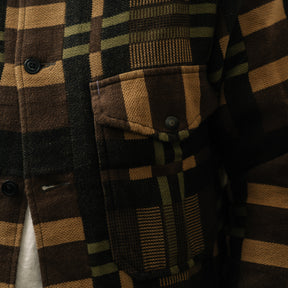 RRL Patterned Jacquard Overshirt Brown Multi