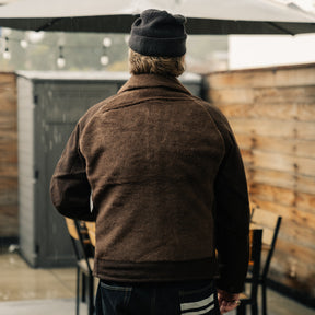 RRL Fleece-Paneled Jacquard Jacket Brown/ Multi